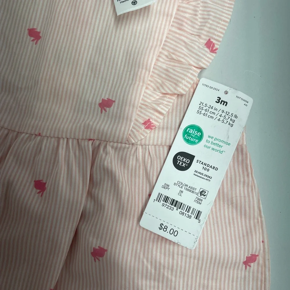 Carter's Pink Striped Diaper Cover Set